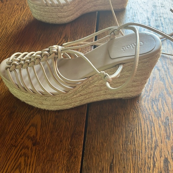 Chloe’ Wedge Sandals Size 38 - Picture 5 of 8